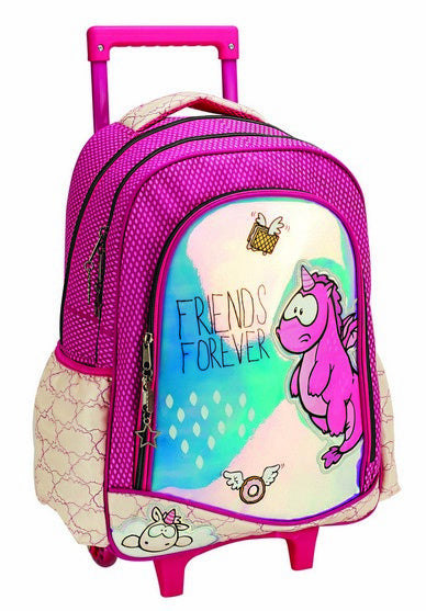 trolley-rugzak Forever Friends 30 liter softcase roze