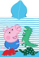 badponcho Peppa Pig 50 x 115 cm katoen blauw/roze