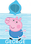 badponcho Peppa Pig 50 x 115 cm katoen blauw/roze
