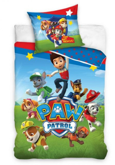 dekbedovertrek Paw Patrol 140 x 200 cm fiber groen