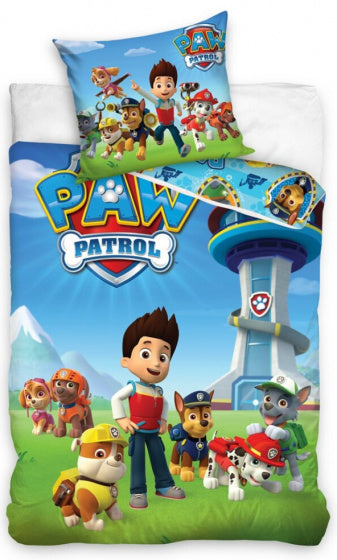 dekbedovertrek Paw Patrol 140 x 200 cm katoen