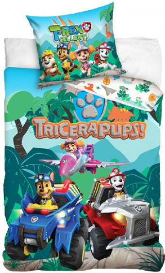 dekbedovertrek Paw Patrol 140 x 200 cm lichtblauw