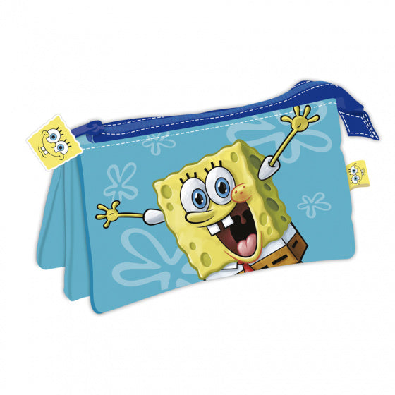 etui Spongebob junior 21 x 11 cm polyester lichtblauw