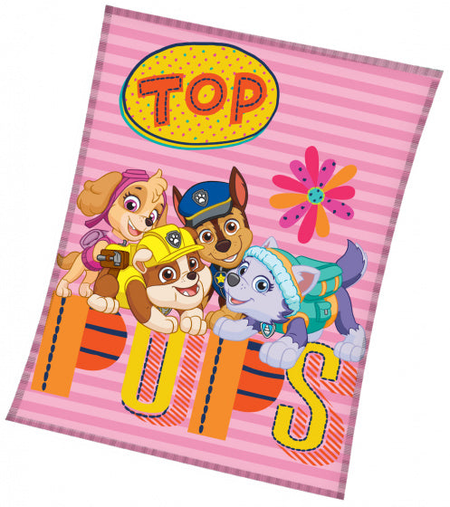 fleecedeken Paw Patrol 140 x 110 cm polyester roze