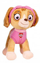 knuffel Paw Patrol Skye junior 28 cm roze/bruin