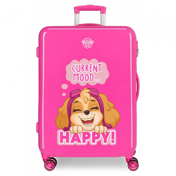 koffer Happy Paw Patrol meisjes 70 liter ABS roze