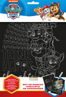 krasplaten Paw Patrol junior papier zwart 3-delig