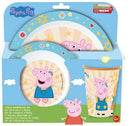 lunchset Peppa Pig junior blauw/wit/oranje 3-delig