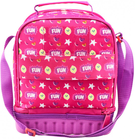 lunchtas junior 24 x 20 cm polyester roze/paars