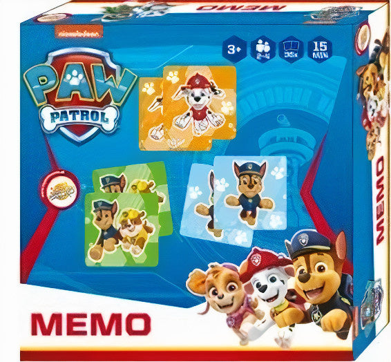 memory-spel Paw Patrol 17 cm karton blauw 36-delig