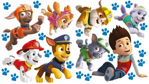 muursticker Paw Patrol run 2 stickervellen