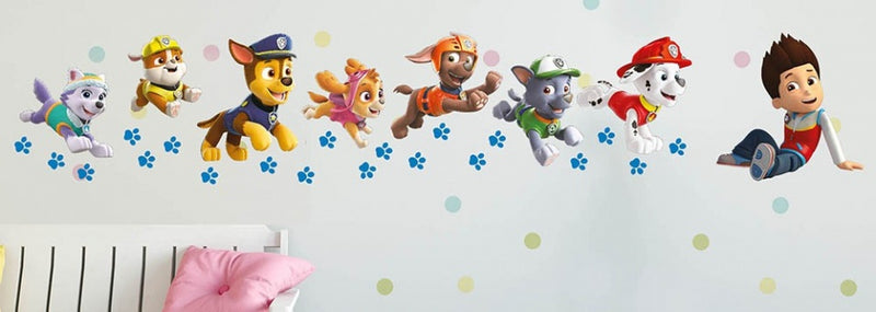 muursticker Paw Patrol run 2 stickervellen