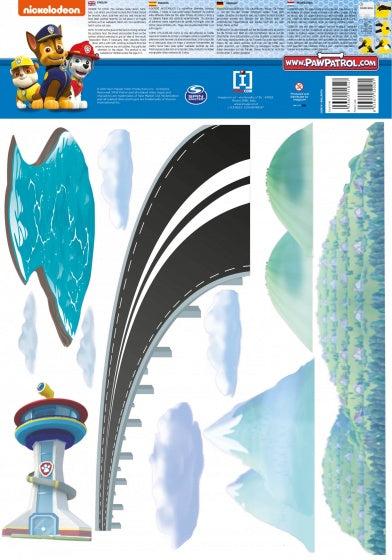 muursticker Paw Patrol voertuigen 2 stickervellen