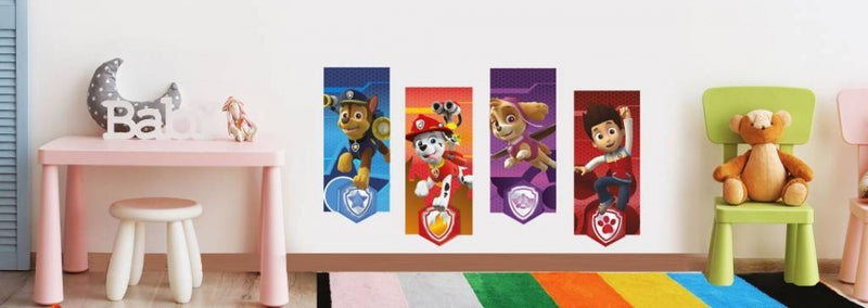 muurstickers Paw Patrol canvas 2 stickervellen