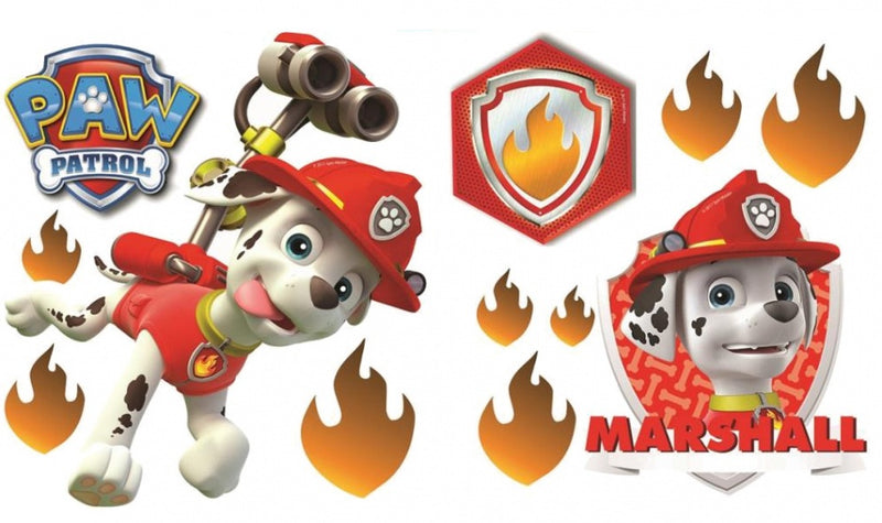 muurstickers Paw Patrol Marshall 2 stickervellen