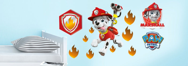 muurstickers Paw Patrol Marshall 2 stickervellen