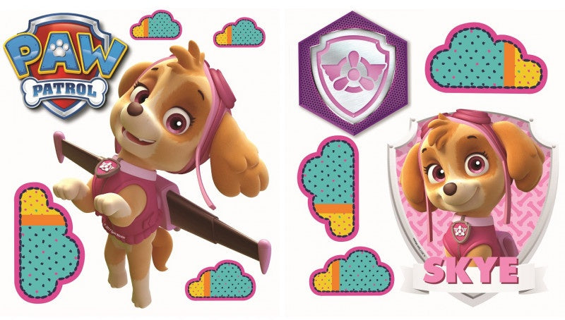 muurstickers Paw Patrol Skye 2 stickervellen