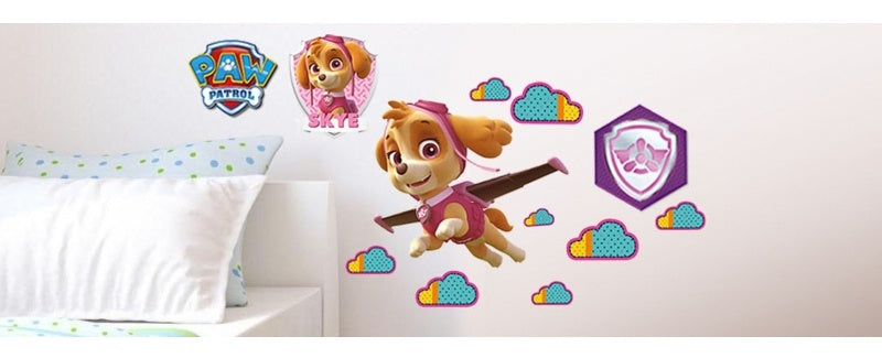 muurstickers Paw Patrol Skye 2 stickervellen