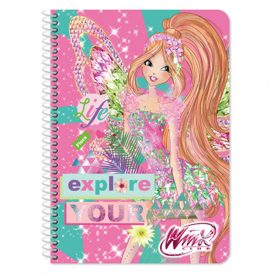 notitieboek Winx meisjes B5 roze 60 pagina's