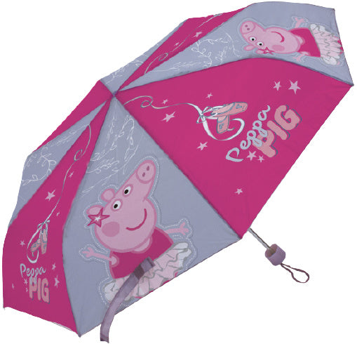 paraplu Peppa Pig 52 cm polyester fuchsia/lila