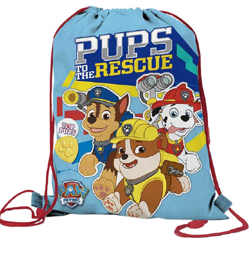 gymtas Paw Patrol 6 liter polyester blauw/rood