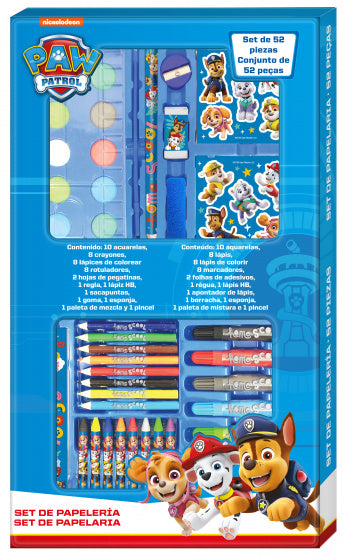 schrijfset Paw Patrol junior karton 52-delig