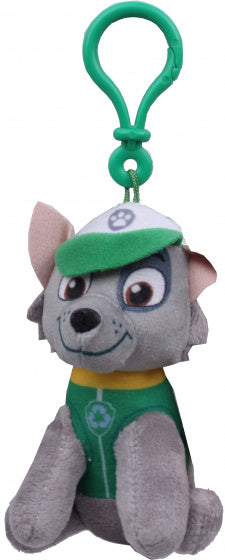 sleutelhanger Paw Patrol Rocky 10 cm grijs/groen