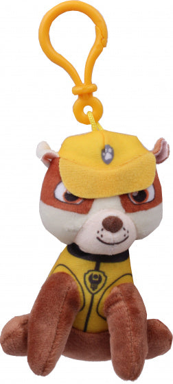 sleutelhanger Paw Patrol Rubble 10 cm bruin/geel