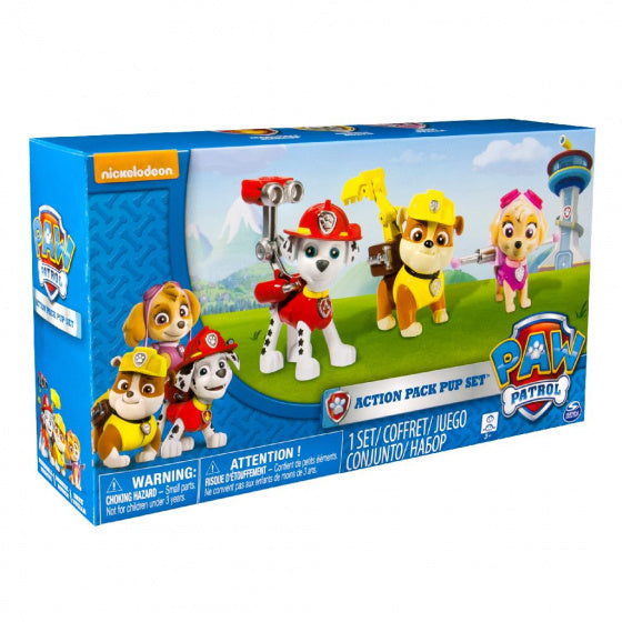 Paw Patrol Action Pack Pups 3 Stuks