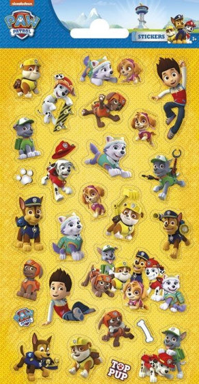 Totum Twinkle Stickers Glitter Sheet Paw Patrol Geel
