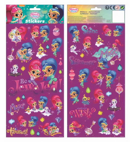 stickervel Shimmer en Shine junior 35,5 cm 2-delig