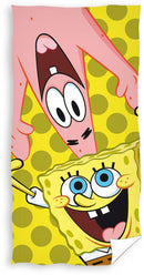strandlaken Spongebob 70 x 140 cm katoen geel/roze