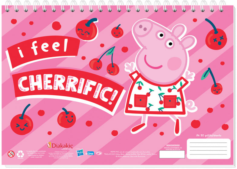 tekenblok Peppa Pig junior A4 roze 30 vellen
