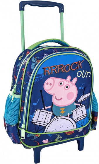 trolley George junior 27 x 31 cm polyester blauw