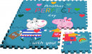 vloerpuzzel Peppa Pig 90 cm foam blauw 9-delig