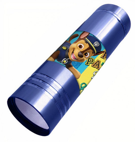 zaklamp Paw Patrol led jongens 9 cm staal blauw