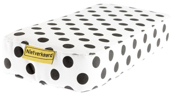 bagagedragerkussen Dots wit 32 cm