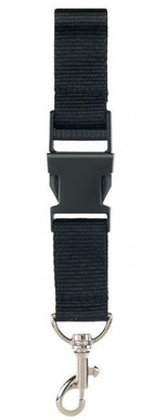 keycord 57 x 2,5 cm polyester/staal zwart