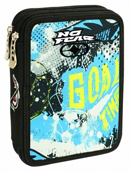 etui Goal junior 20 cm polyester blauw 27-delig