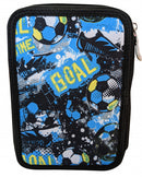 etui Goal junior 20 cm polyester blauw 27-delig