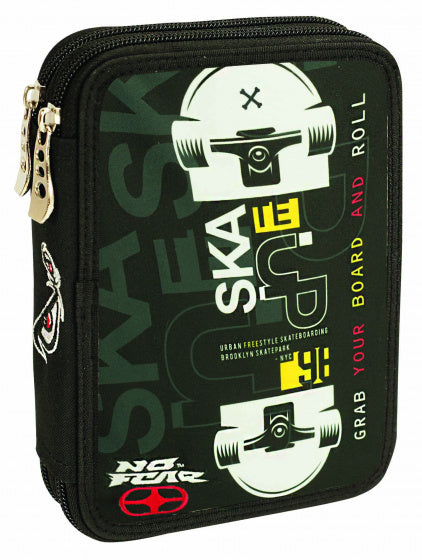 etui Skate junior 20 cm polyester zwart 27-delig