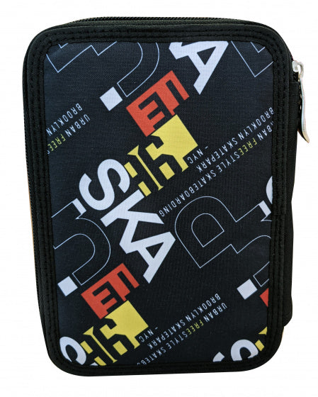 etui Skate junior 20 cm polyester zwart 27-delig