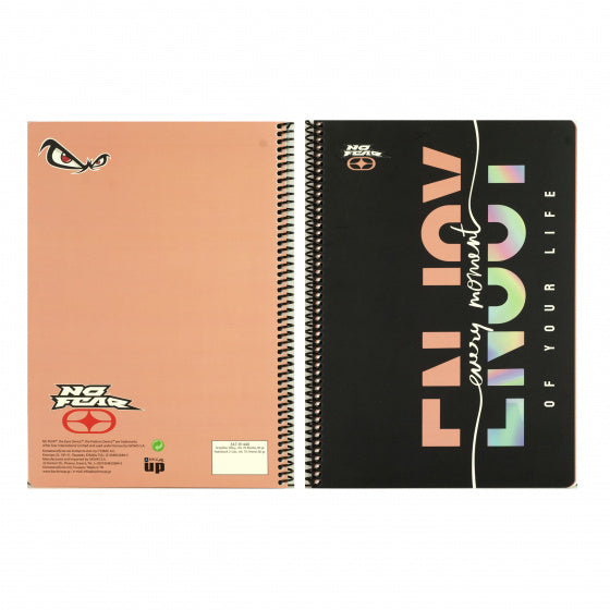 notitieboek Enjoy spiraal A4 zwart/roze70 pagina's