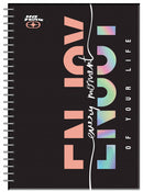 notitieboek Enjoy spiraal A4 zwart/roze70 pagina's