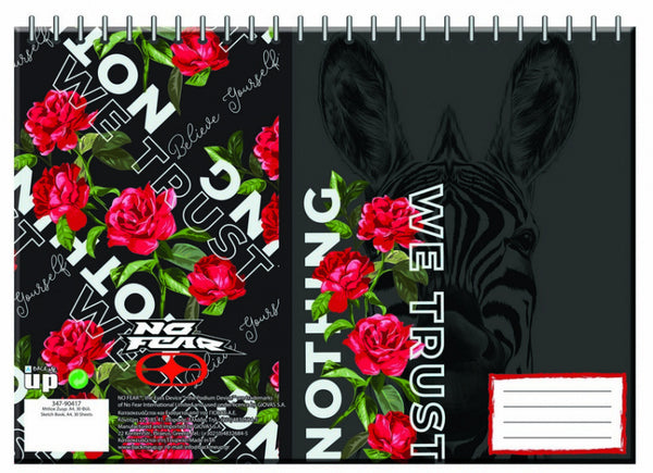 schetsblok junior A4 papier rood/zwart 30 vellen