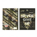 notitieboek Never Give Up A4 gelinieerd 70 pagina's