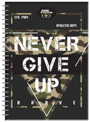 notitieboek Never Give Up A4 gelinieerd 70 pagina's