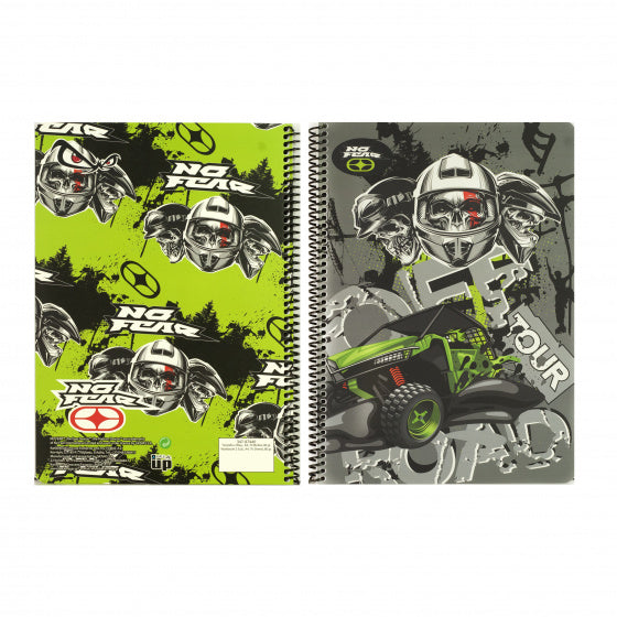 notitieboek Off Road spiraal A4 grijs 70 pagina's