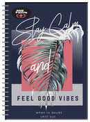 notitieboek Stay Calm spiraal A4 zwart/rood 70 pagina's