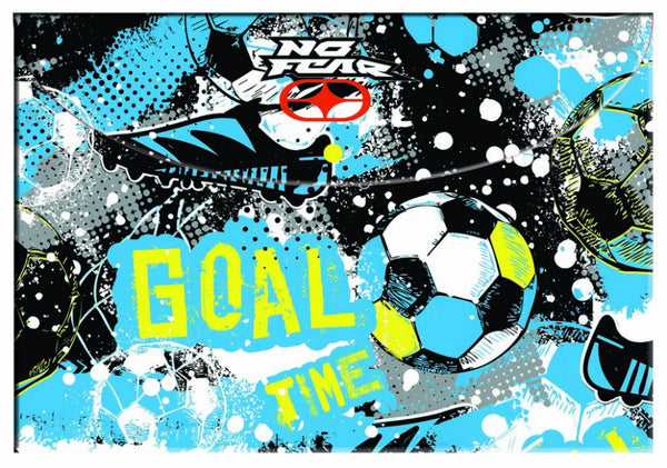 portfoliomap junior A4 polypropyleen blauw/zwart